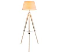 Lampadaire Salle à manger Bois Plafonnier Tissu Lampe réglable en hauteur Globo 58292