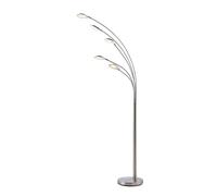 Lampadaire salon ampoules LED - Lindby - lampe sur pied - - nickel mat blanc