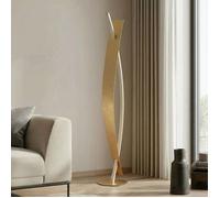 Lampadaire salon ampoules LED - Lucande - lampe sur pied - - doré argenté