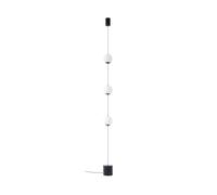Lampadaire salon ampoules LED - Lucande - lampe sur pied - Verre - blanc noir