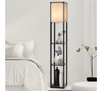 lampadaire salon avec 3 niveaux etagère giantex 1,6M,60W design scandinave pour chambre (ampoule non inclus)