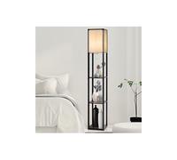 lampadaire salon avec 3 niveaux etagère giantex 1,6M,60W design scandinave pour chambre (ampoule non inclus) Marron G