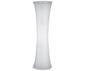 Lampadaire salon lampe colonne moderne 2 flammes lampadaire blanc avec abat-jour tissu, métal blanc, 2x douilles E27, DxH 35x123 cm