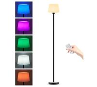 Lampadaire sans fil avec télécommande, hauteur réglable de 145 cm, petit lampadaire LED avec minuterie et intensité variable, lampe sur pied portable rechargeable pour chambre à coucher, décoration