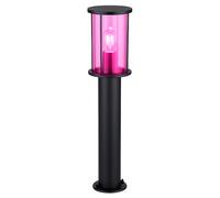 Lampadaire Smart LED dimmable Lampe d'allée extérieure noire Lampe de jardin moderne, lampe de socle terrasse résistante aux intempéries, RGB, changement de couleur, 8,5W 806lm blanc chaud - blanc fro
