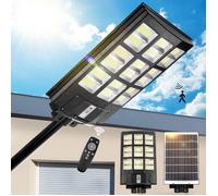 Lampadaire Solaire 864LED Extérieures avec Détecteur de Mouvement 60000lm 6500K IMPERMÉABLE IP65 pour Jardin, Garage