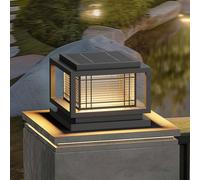 Lampadaire solaire à LED étanche pour jardin, terrasse, clôture, jetée et boîte aux lettres - Lanterne décorative à énergie solaire