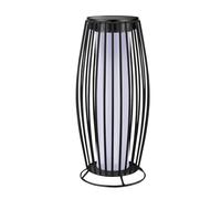 Lampadaire solaire d'extérieur 2026 - Lampe solaire d'extérieur vacillante - Éclairage extérieur solaire - Marche/arrêt automatique - Pour décoration de véranda, jardin, terrasse (noir, 40 x 16 cm)