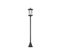 Lampadaire solaire extérieur LED H. 127 cm allumage extinction auto interrupteur marche arrêt noir