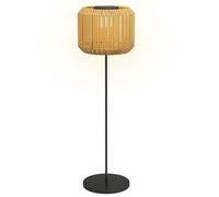 Lampadaire solaire extérieur - Outsunny - avec capteur de lumière - style moderne - étanche - en résine tressée - 130 cm - jaune
