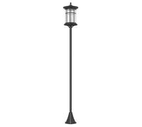 Lampadaire solaire LED extérieur sur pied H. 184 cm noir