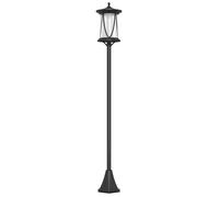 Lampadaire solaire extérieur - Outsunny - LED - allumage et extinction automatiques - interrupteur marche/arrêt - 127H cm - noir