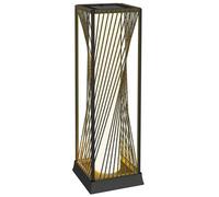 Lampadaire solaire extérieur - Outsunny - rechargeable - avec capteur de lumière - style moderne - en résine tressée - 77 cm - gris