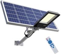 Lampadaire Solaire Extérieur, Projecteur LED Blanc Froid avec Télécommande, Charge par Temps Nuageux Et Pluvieux, 400w