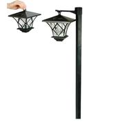 Lampadaire solaire - Lampadaire de jardin vintage, lampe de jardin à énergie solaire, lampes de sol portables, lampes d'extérieur pour jardins, terrasses, allées, cour, arrière-cour, maison