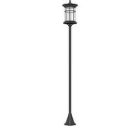 Outsunny Lampadaire solaire extérieur, lampadaire extérieur sur pied, lampe LED, lumière blanche froide, 6000K, lampadaire jardin extérieur, hauteur 184 cm, noir