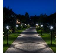 Lampadaire solaire noir lumax