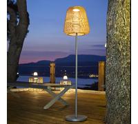 Lumisky Lampadaire solaire extérieur en poly rotin avec module LED blanc chaud télécommande TALL BOHEME SOLAR H160cm