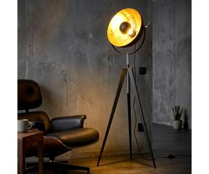 Lampadaire Stehleuchte Nowa Métal Doré Réglable Liseuse E27 H 151,8 cm