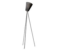 Lampadaire structure noire Oslo Wood H x Ø 165x55cm/ with dimmer