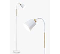 Lampadaire Sur Pied Blanc 360° Anten VILI | Pivotant Douille E27 max. 60W | Lampe de Canapé Moderne en métal avec hauteur 159cm | pour Salon Canapé Chambre à coucher, rétro en métal（sans ampoules）