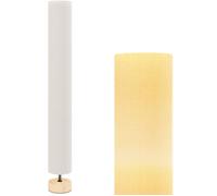 Lampadaire sur pied de salon - HOMCOM - abat-jour en lin, interrupteur à pied, 2 x douille E27 - 120 cm - beige