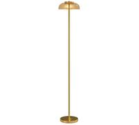 Lampadaire sur pied de salon - HOMCOM - lumière chaude 3000 K et abat-jour en verre - métal - Ø25x134cm - ton laiton