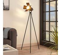 Lampadaire sur pied Devon Lindby, noir, Salon / Salle à manger, Métal, Moderne, Lampadaire