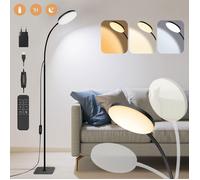Lampadaire sur pied - Dimmable Lampes de lecture LED avec télécommande, Luminosité Réglable 3000K-6000K - pour chambre/bureau/salon
