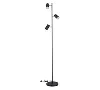 Lampadaire sur pied EVALO FL - 3 spots GU10 - Aluminium noir - Orientable