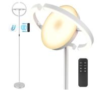 Lampadaire sur pied FIMEI avec Luminosité Réglable 3000K-6000K Température de Couleur, Saturn Lumière Centrale Vers le Haut - Gris