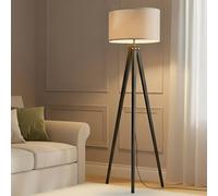 Lampadaire sur pied Herry Lindby, noir, Salon / Salle à manger, Textile / Tissu / Soie, Scandinave, Lampadaire