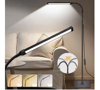 Lampadaire sur pied - Lampe de lecture LED à 10 niveaux de gradation - 140cm Température Couleur - pour chambre, bureau, salon