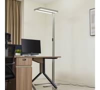 Lampadaire sur pied LED Logan Ultra H rcchio, dimmable, gris, Bureau, Aluminium, Moderne