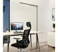 Lampadaire sur pied LED Tamilo Arcchio, gris, Bureau, Aluminium, Moderne