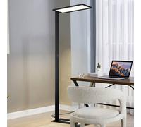Lampadaire sur pied LED Taronis PRIOS, dimmable, noir, Bureau, Aluminium, Moderne