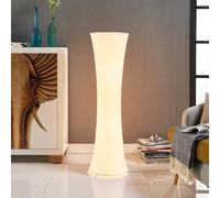 Lindby Lampadaire Tissu Liana (Moderne) en Blanc Textile e. a. pour Salon & Salle à manger (à 2 lampes, E27) Sur Pied Lampe a de Sol