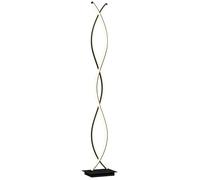 HomCom Lampadaire sur pied – Double spirale – 3 niveaux réglables, interrupteur pied – Noir