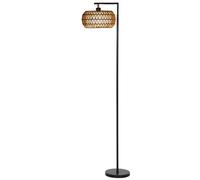 Lampadaire sur pied salon - HOMCOM - dimmable, 3 températures de couleur, télécommande - acier et tissu TC - 52x33x170cm - noir