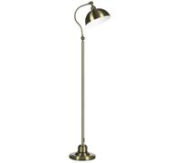Lampadaire sur pied salon - HOMCOM - rétro - abat-jour réglable - interrupteur à pied - 42 x 25,5 x 152 cm - ton laiton