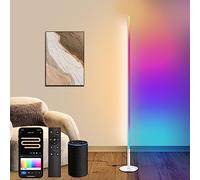 Lampadaire sur Pied Salon, RGBCW LED Compatible avec Alexa / Google Home / WiFi APP et Télécommande, D'angle Lampe Moderne Chambre Musique Sync 2700K-6500K 16 Millions Couleurs