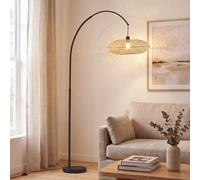 Lampadaire sur pied Solvian Lindby, noir, Salon / Salle à manger, Métal, Moderne, Lampadaire