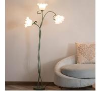 Lampadaire sur pied - ZGEER - 170 cm - 3 fleurs - Dimmable - Vert - Art déco - LED 15W - Abat-jour acrylique