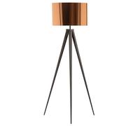 Lampadaire sur Trépied en Matière Synthétique et Métal Cuivré 156 cm Stiletto