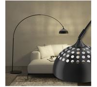 Lampadaire - TECTAKE - Lampe sur pied ARCUS au style rétro en acier avec arche téléscopique et abat-jour pivotant - Noir