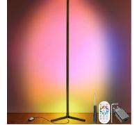 Lampadaire - TECTAKE - Lampe sur pied LED SPECTRA diffusion de couleurs avec télécommande - 29,5 x 29,5 x 145 cm