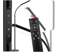 Lampadaire - TECTAKE - Lampe sur pied PRISMA avec 5 modes d'éclairage LED 12 W et col de cygne flexible 22 x 176 cm - Noir