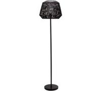 Pauleen 48227 Timber Pearl Max. 20 Watt Noir Lampadaire au Look bohème en Papier tressé, métal E27, Papiergeflecht, Floor Lamp