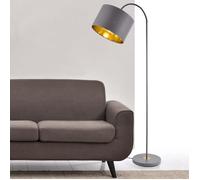 Lampadaire Toledo Abat-Jour Inclinable E27 Hauteur 173 cm Gris