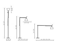 Lampadaire Tolomeo Mega Abat-jour Satin 36 Abat-jour